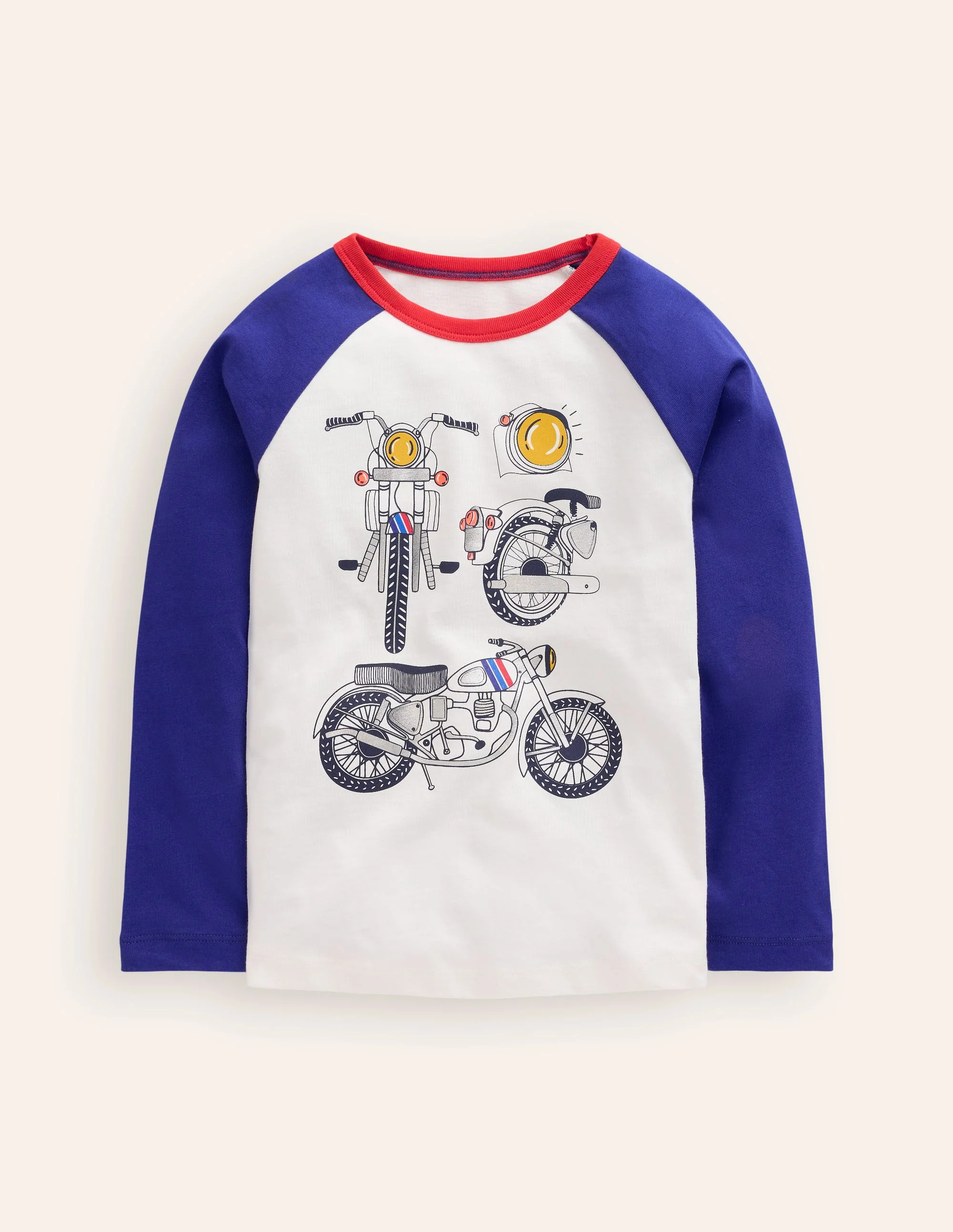 Printed Logo Raglan T-Shirt-Blue Heron Bikes | Boden (US)