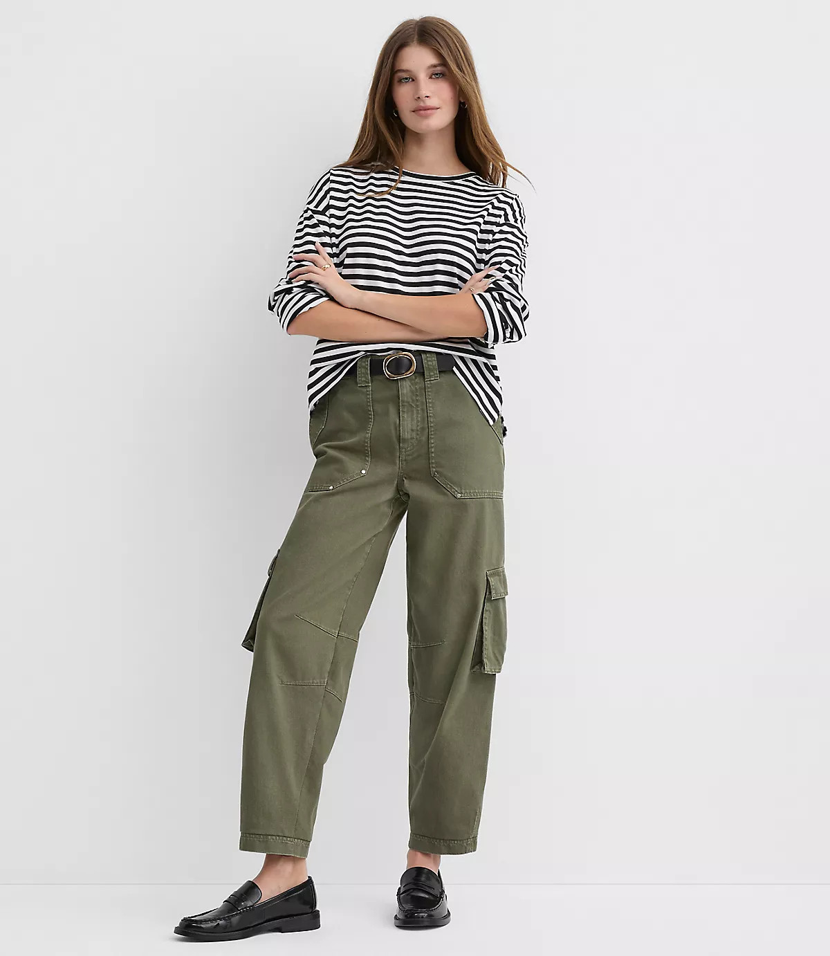 Striped Long Sleeve Modern Tee | LOFT