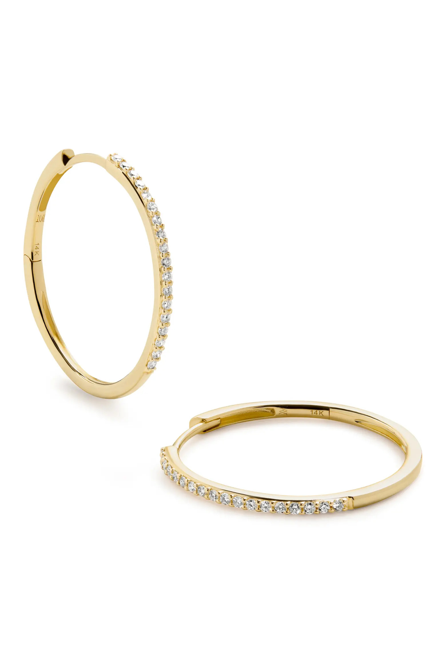 Medium Diamond Hoop Earrings (Women) | Nordstrom | Nordstrom