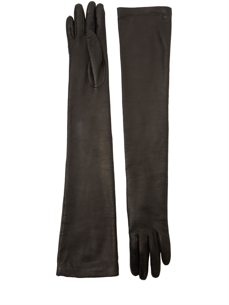 Amica leather long gloves | Luisaviaroma