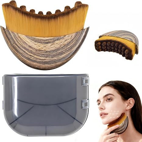 Lymphatic Contour Face Brush, Manual Lymphatic Drainage Massager, Natural Makeup Brushes with Dur... | Amazon (US)