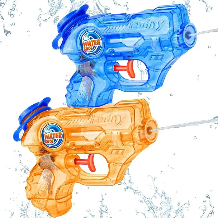 Mini Water Gun for Kids Toddler: 2 Pack Water Guns Soaker Squirts Blasters with Trigger for Boys ... | Amazon (US)