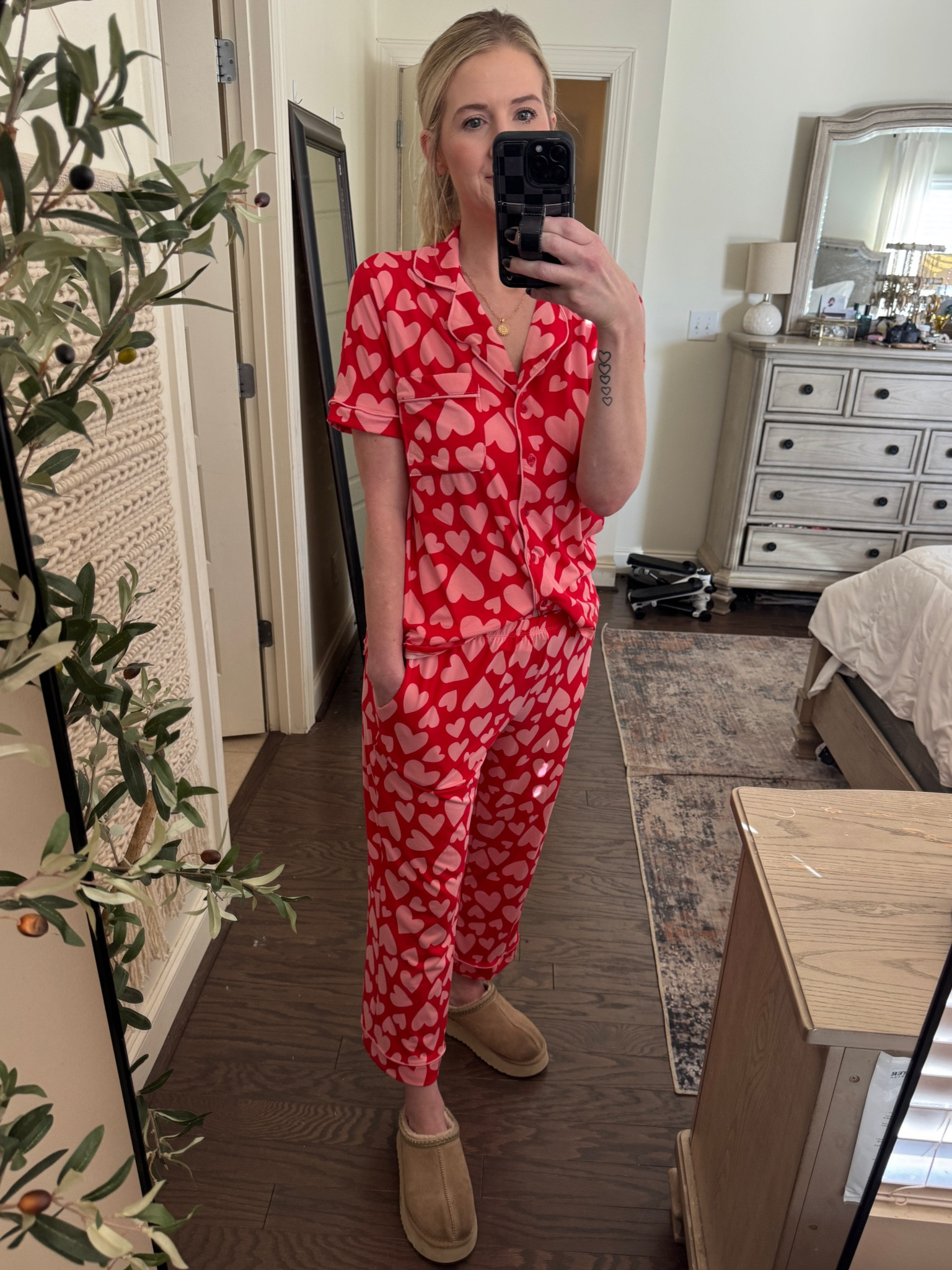 Best (and most affordable) pjs ever back in the cutest Valentine’s Day print! 
These feel so much like bamboo—maybe better! I’m 140lbs, 5’7 wearing size medium.

Pajamas, lounge wear, love day, hearts, joyspun, Walmart, comfy, SAHM, mom favorites, budget friendly, February finds 

#LTKSeasonal #LTKFindsUnder50