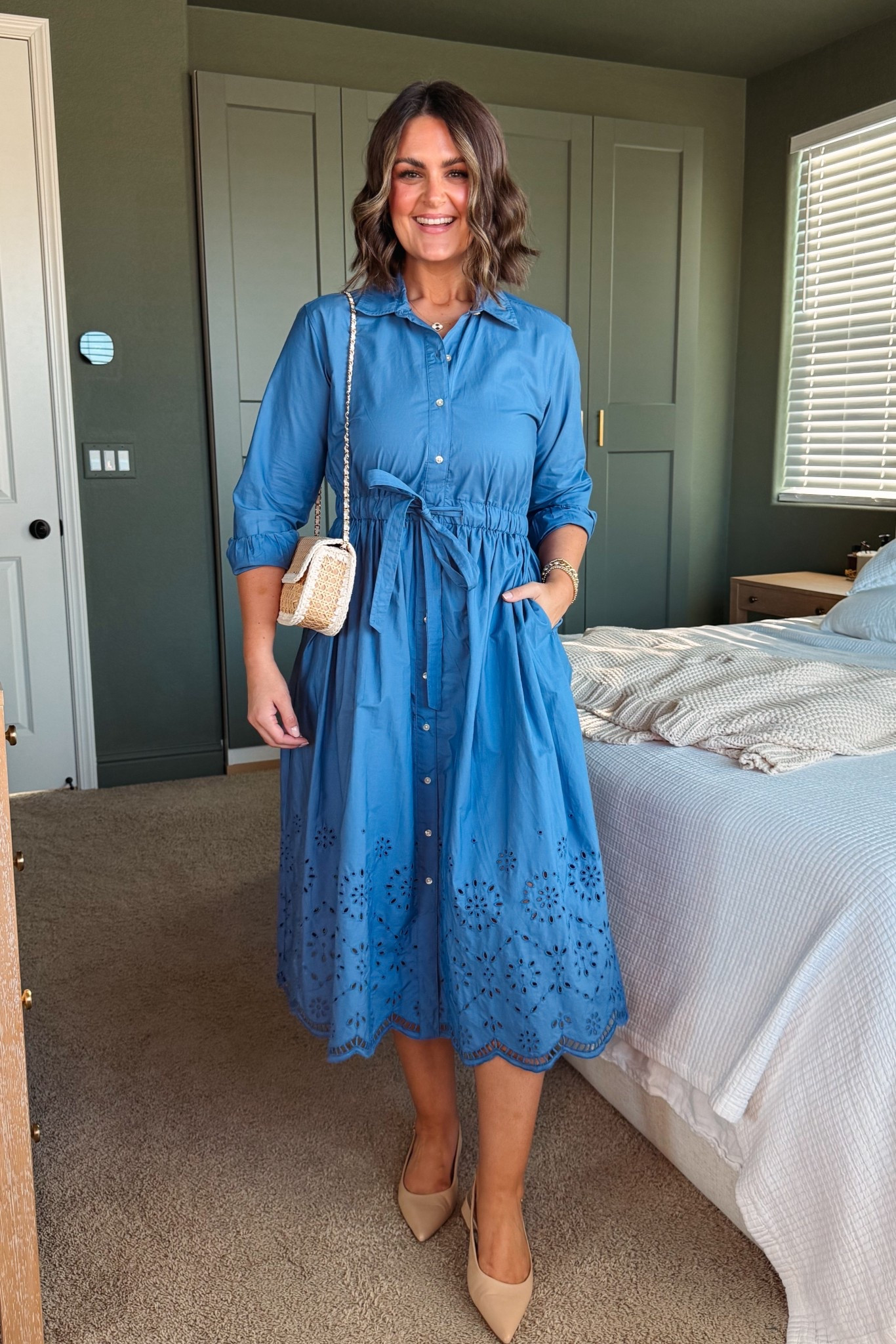 Affordable spring dress with sleeves! Perfect for workwear, as an Easter dress, or a weekend look!

I sized down to a medium 
Shoes, 10
Bra, large
Anti-Chaf shorts, xl

Size 12, midsize, work outfit, work dress, spring outfit, spring dress @Spanx  @Electric Picks Jewelry  @EBY US 

#LTKootd #LTKOver40 #LTKMidsize