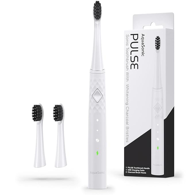 AquaSonic Pulse – Ultra Whitening Electric Toothbrush w Activated Charcoal Whitening Bristles ... | Amazon (US)
