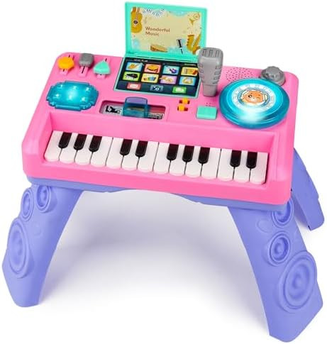 Baby DJ Table for Toddlers 1-3 with Music & Light, Musical Baby Piano Toys 6-9-12-18 Months Toddl... | Amazon (US)