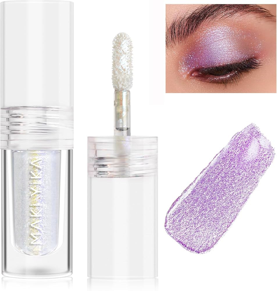 MAKI YIKA Glitter Eyeshadow Silver Multichrome Eyeshadows Long Lasting, Metallic Chameleon Eye Sh... | Amazon (US)