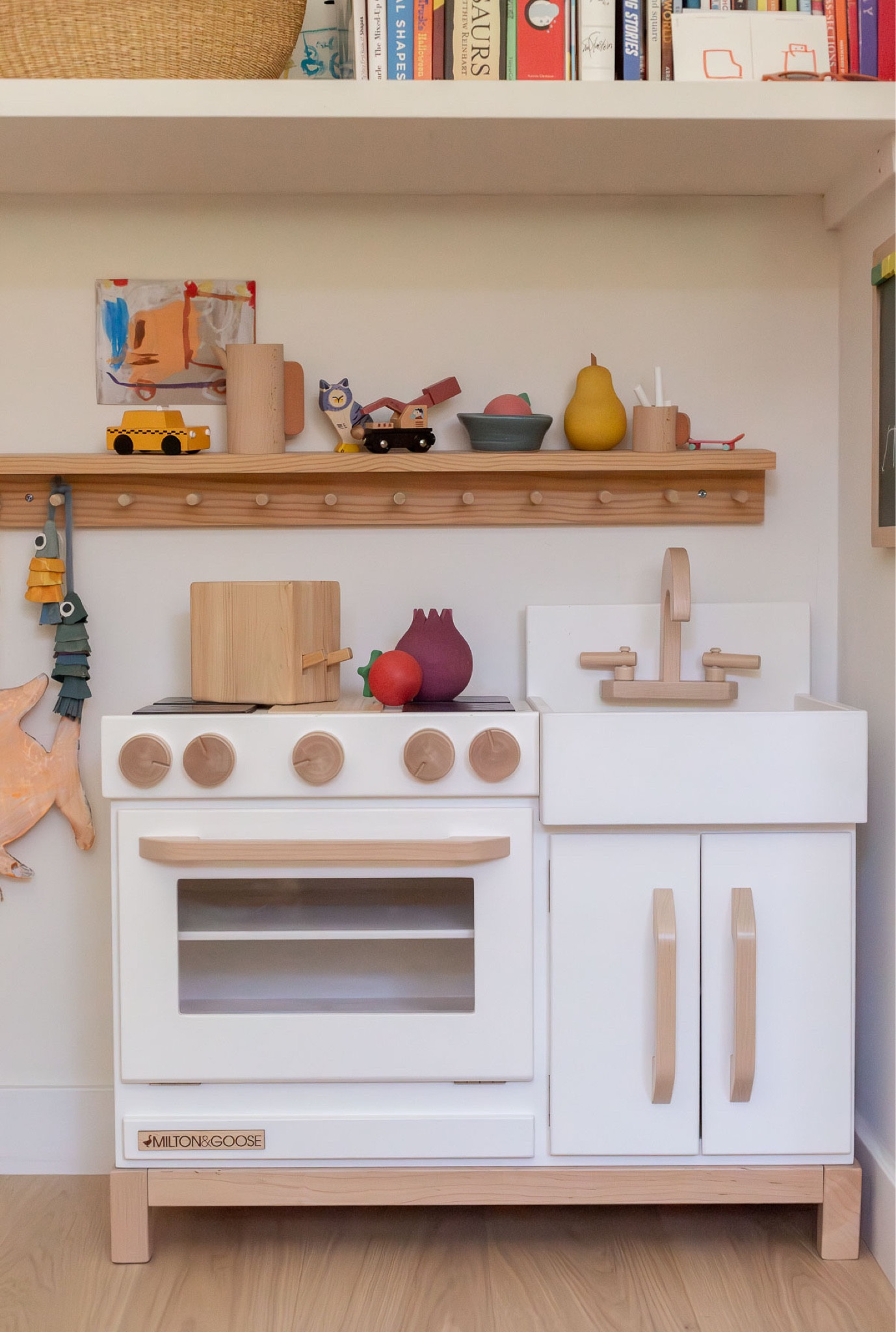 Have had this wood play kitchen for almost two years. My son loves it! Very  high quality materials and so cute. Nursery - kids room - playroom - wood toys 

#LTKFind #LTKhome #LTKkids