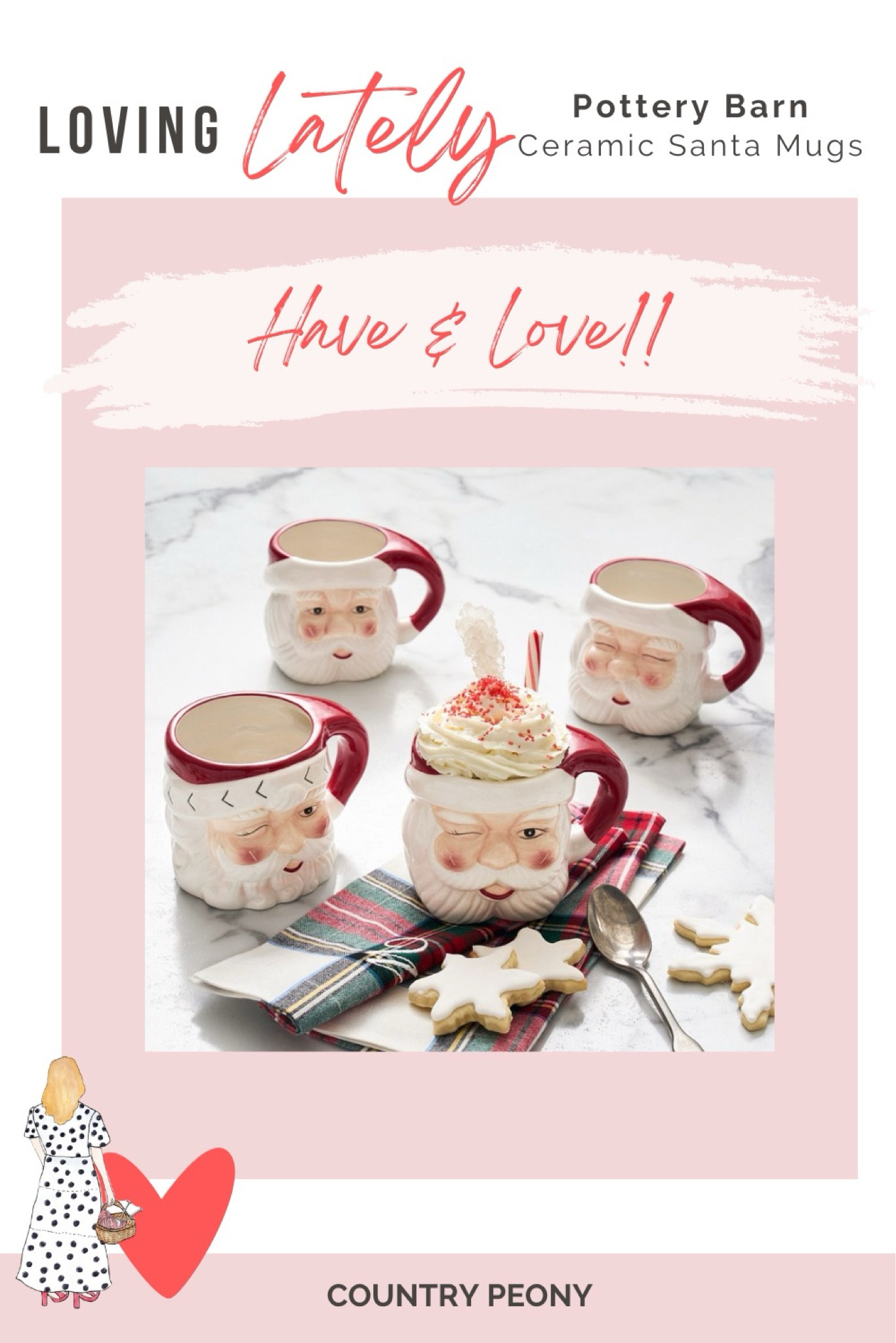 Loving Lately: I love to collect vintage and new Santa mugs. I received a set of these Pottery Barn Santa mugs last year for my birthday, and they are fabulous! They sold out quickly, but I am happy to report that they are back and ready for the holidays!

#LTKhome #LTKSeasonal #LTKfindsunder50