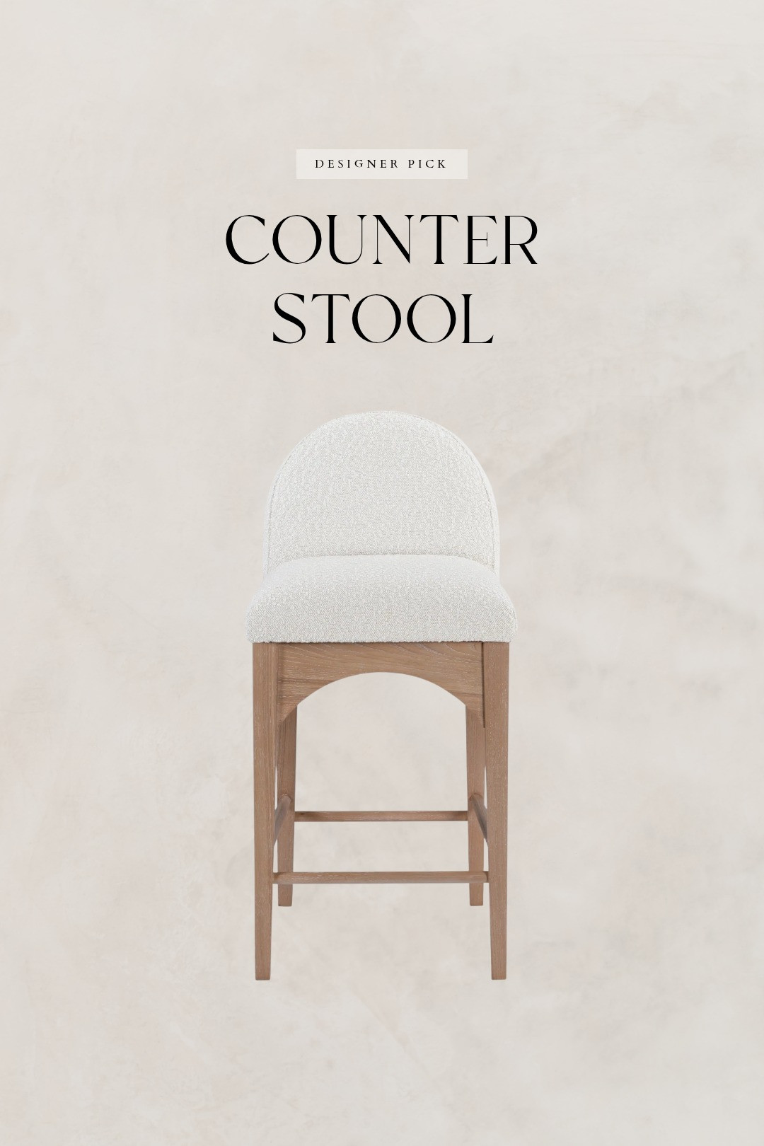 organic modern curved counter stool // neutral kitchen . kitchen island . kitchen design 

 #LTKHome