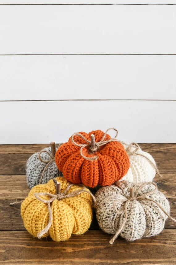 Crochet Pumpkin   Crochet Fall Decor  Fall Home Décor  | Etsy | Etsy (US)