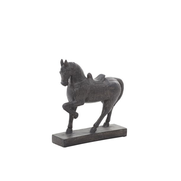 9" x 9" Brown Polystone Horse Sculpture, by DecMode | Walmart (US)