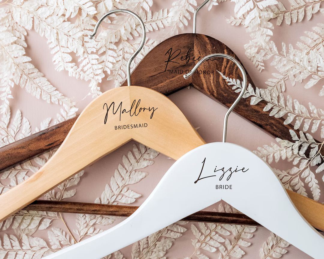 Custom Bridesmaid Hangers Personalized Hangers for Wedding - Etsy | Etsy (US)