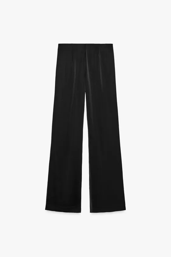HIGH-WAIST SATIN TROUSERS | Zara UK