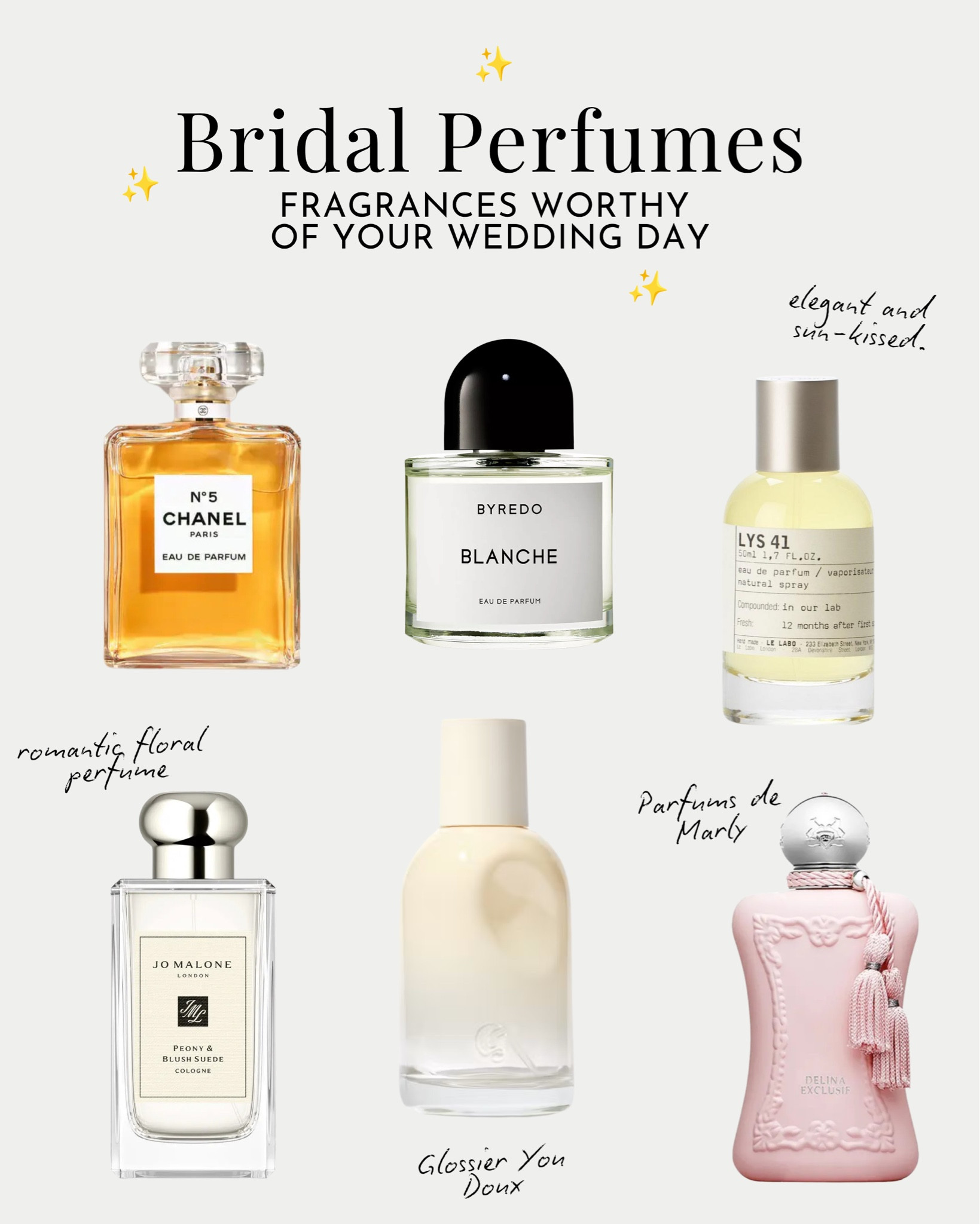 The bridal perfume lineup we can’t stop thinking about ✨