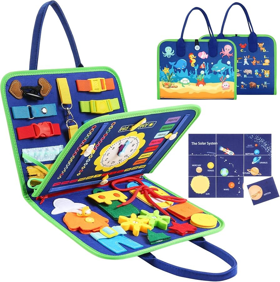 khlerox Busy Board Montessori Toy for Toddlers, Educational Learning Activity Sensory Board, Deve... | Amazon (UK)