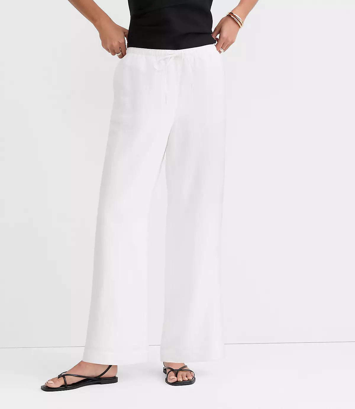 Sawyer Pull On Pants in Linen Blend | LOFT