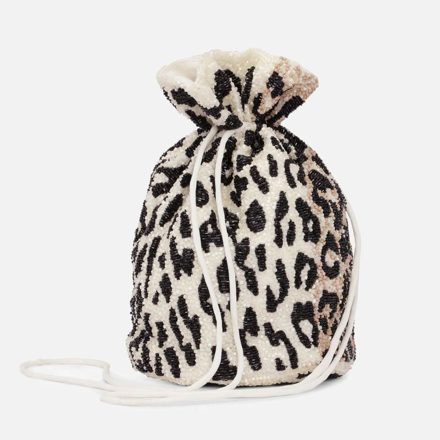 Ganni Beaded Satin Bucket Bag | Coggles (Global)