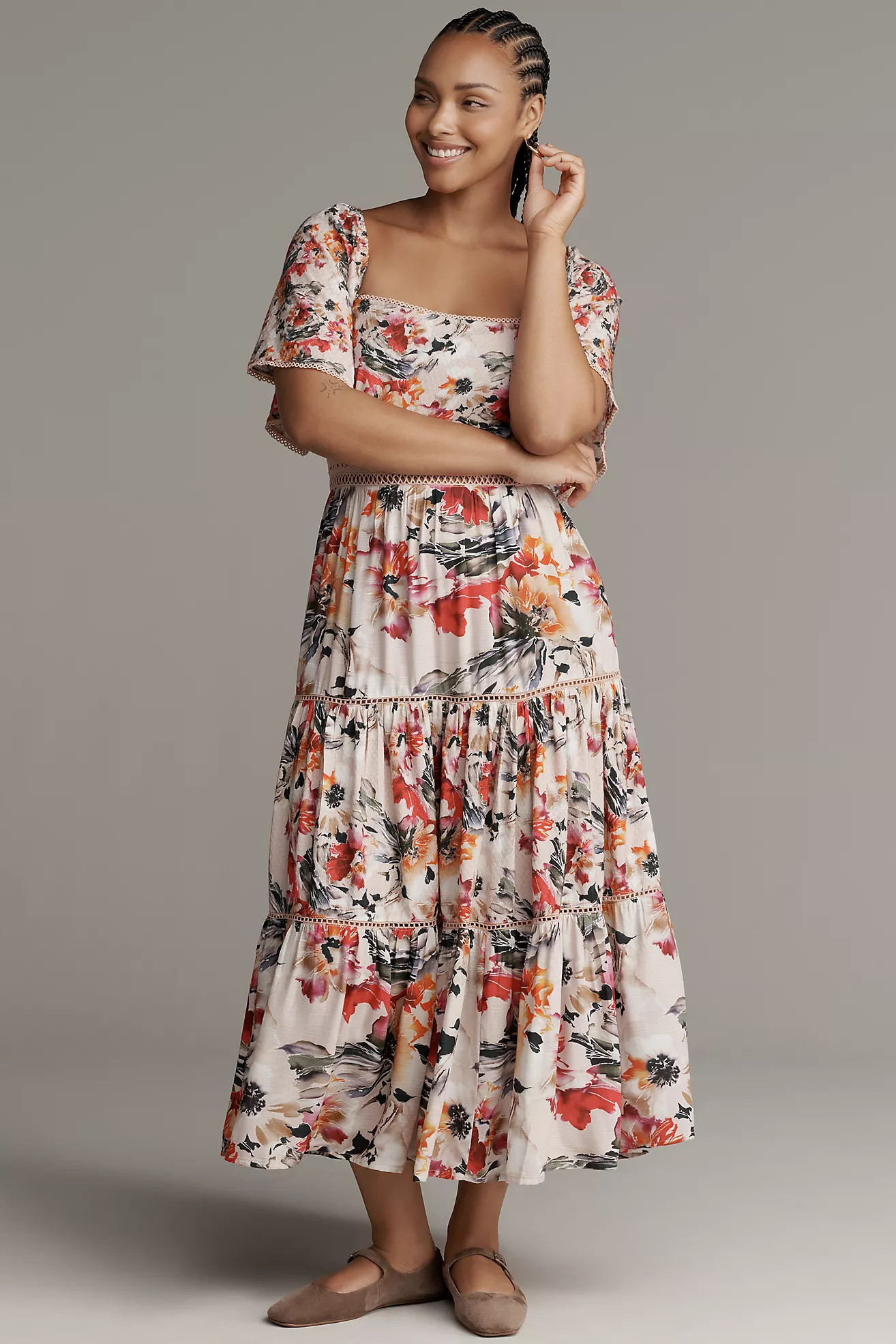 Conditions Apply Raelynn Square-Neck Dress | Anthropologie (US)