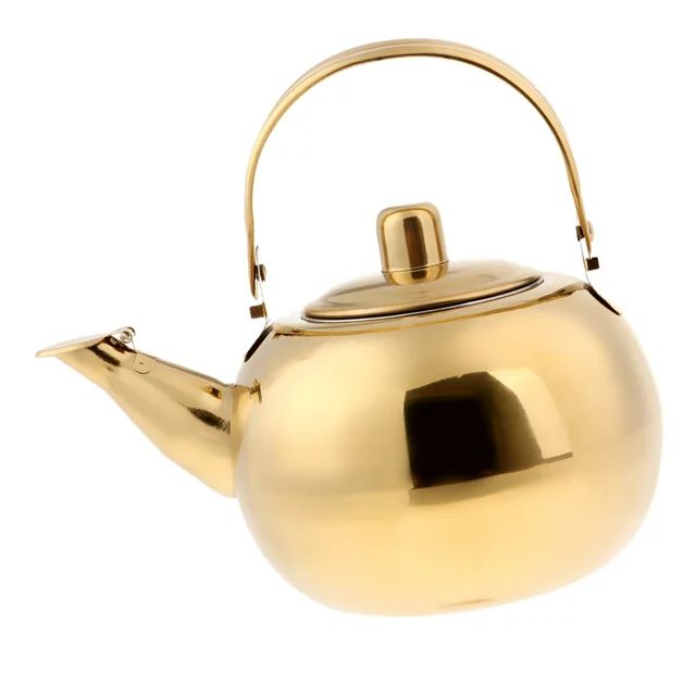 Outdoor Camping Stainless Tea Kettle Coffee Pot 2.5L Gold | Walmart (US)