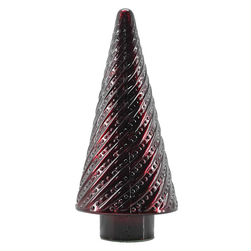 Glass Burgundy Tree, 15" | At Home