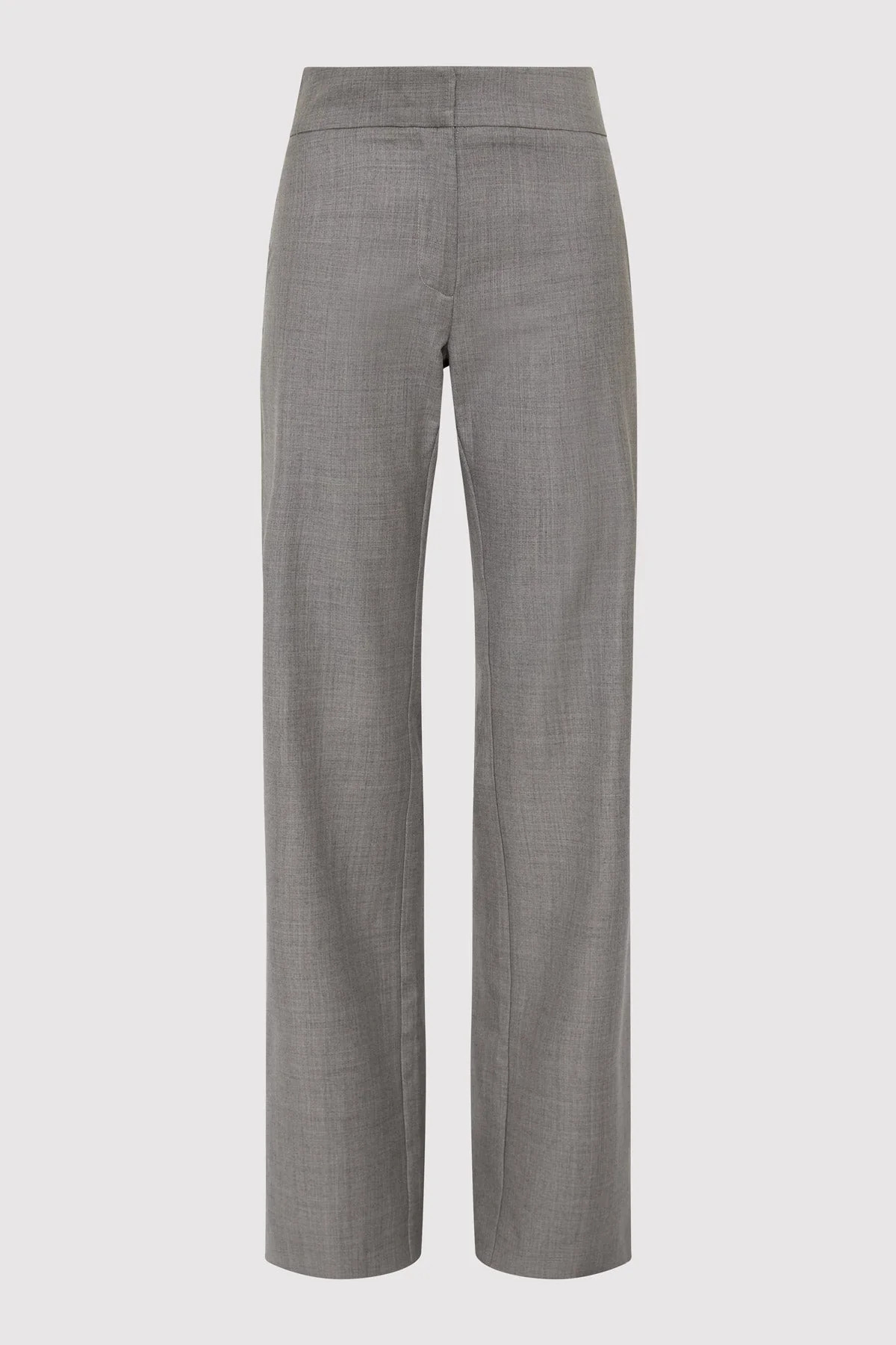 Mid Rise Straight Pants - Grey | St. Agni