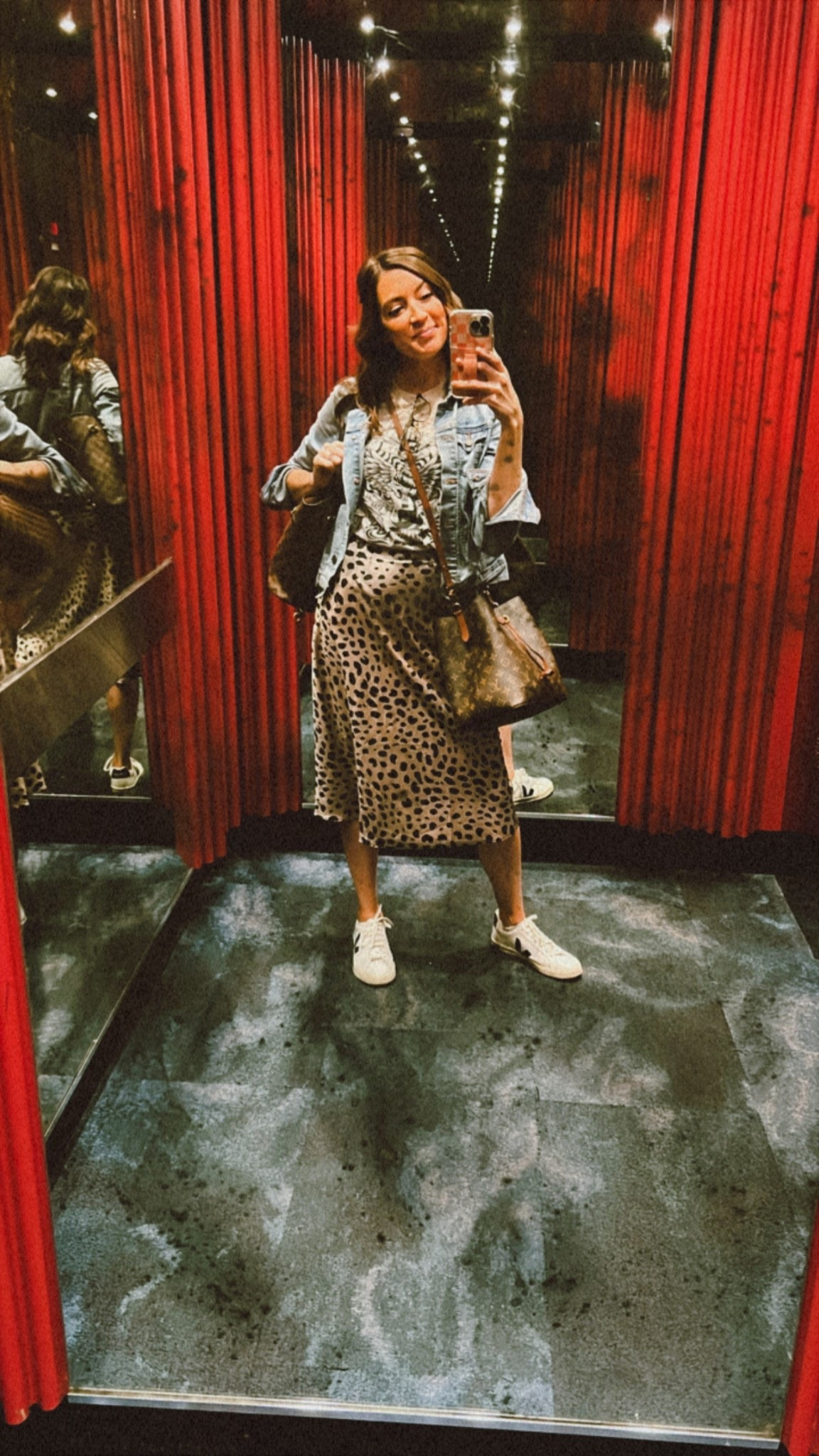 Leopard midi skirt denim jacket Nashville tee Louis Vuitton 

#LTKSaleAlert #LTKTall #LTKFindsUnder50