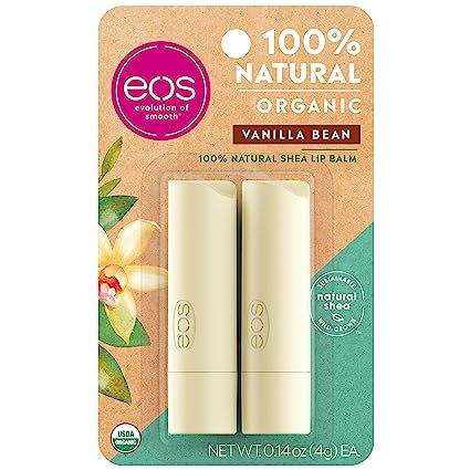 eos USDA Organic Lip Balm - Vanilla Bean | Lip Care to Moisturize Dry Lips | 100% Natural and Glu... | Amazon (US)