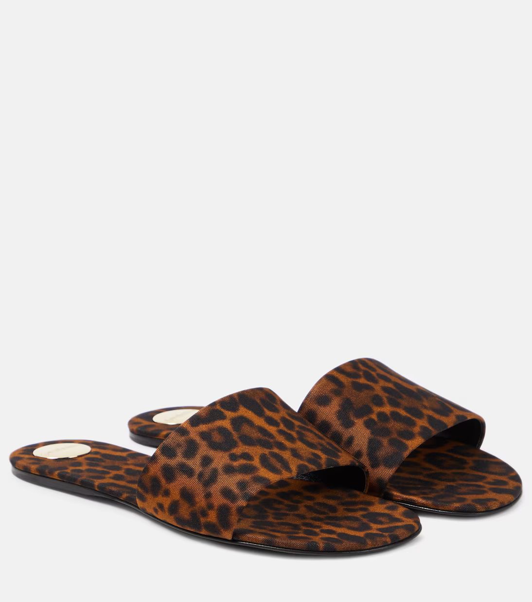 Carlyle leopard-print satin sandals | Mytheresa (US/CA)