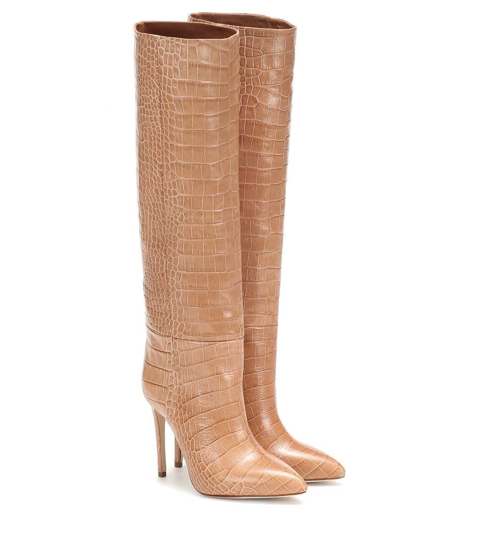 Croc-effect leather boots | Mytheresa (US/CA)