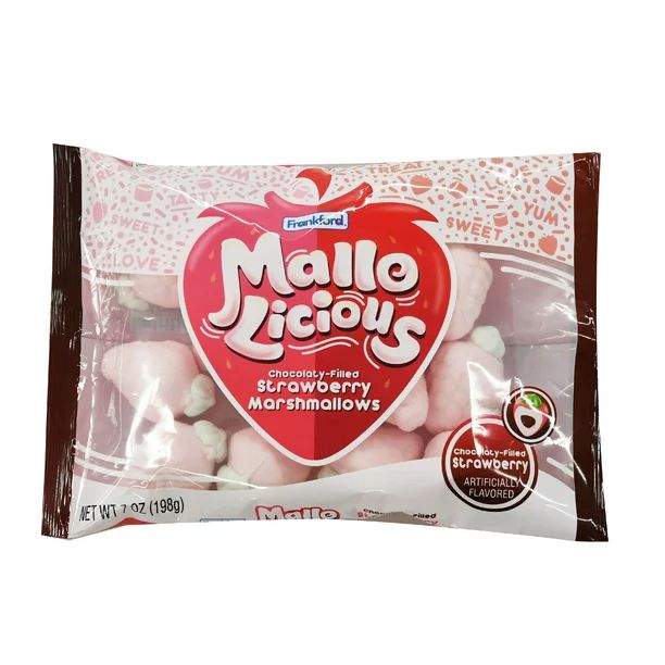 Frankford Mallolicious Chocolate Filled Strawberry Marshmallows 7 oz - Walmart.com | Walmart (US)