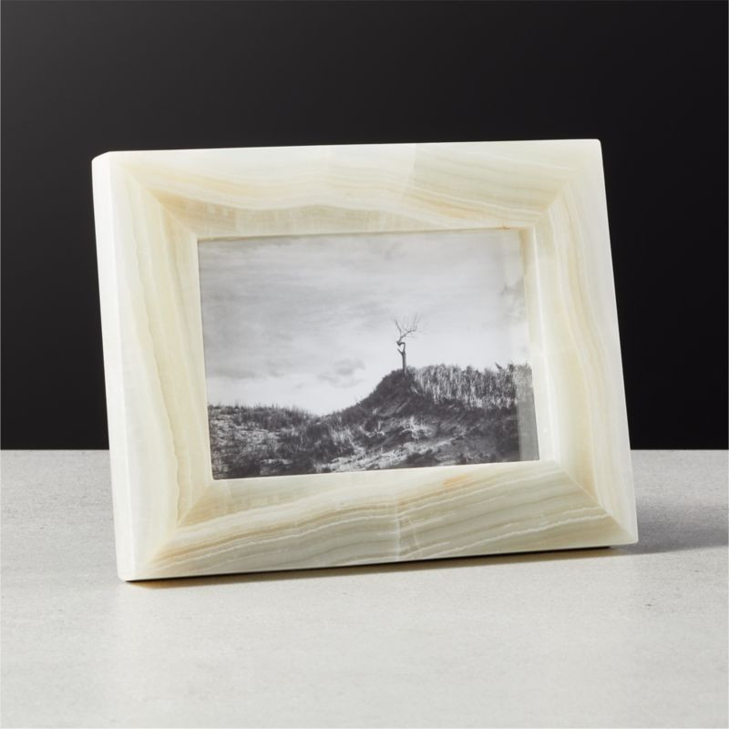 Onyx Picture Frame 4"X6" + Reviews | CB2 | CB2