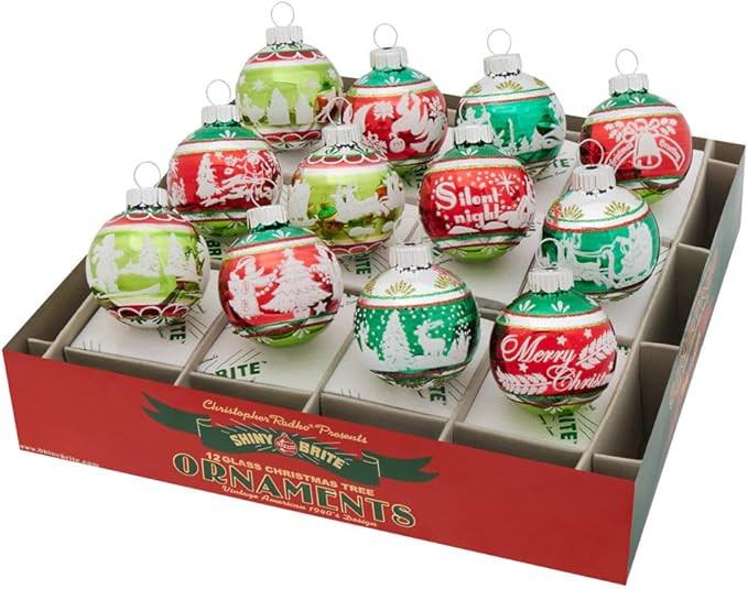 HOLIDAY SPLENDOR 12 COUNT 1.75" SIGNATURE FLOCKED ROUNDS | Amazon (US)