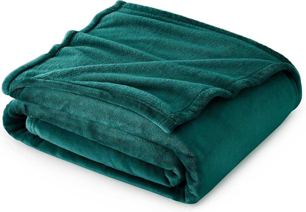 Bedsure Fleece Blanket Throw Blanket Emerald Green - 300GSM Throw Blankets for Couch, Sofa, Bed, ... | Amazon (US)