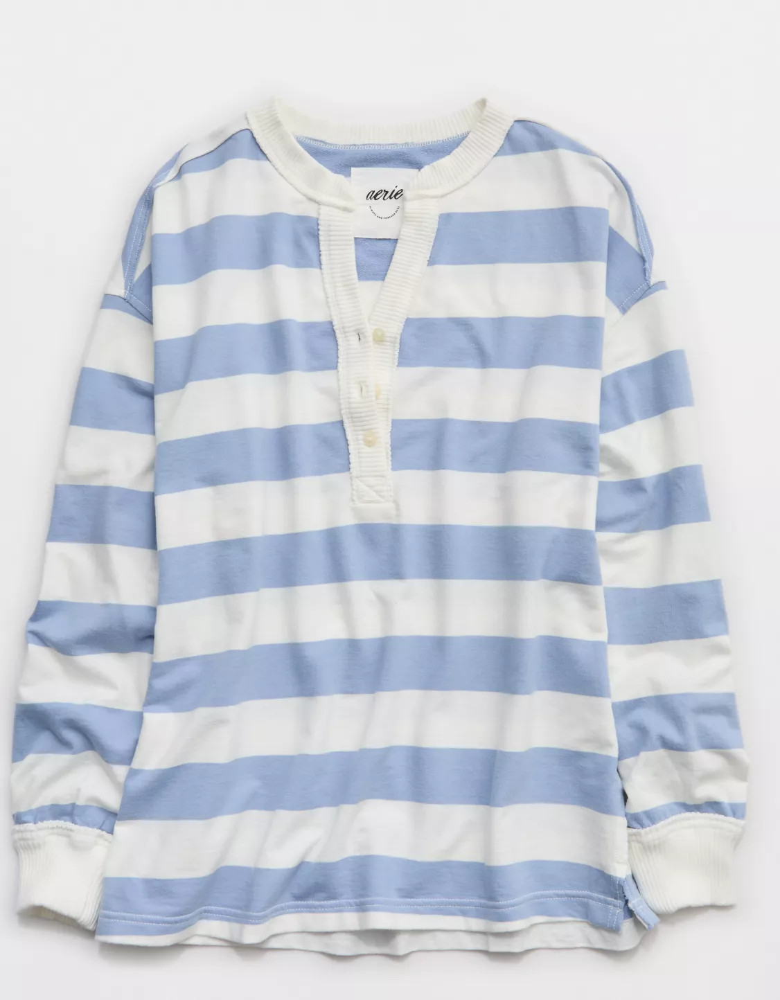 Aerie Poolside Terry Henley Sweatshirt | Aerie