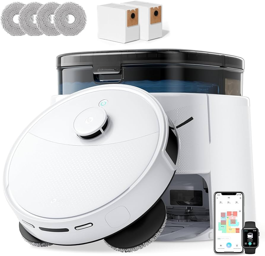 Lefant Robot Vacuum and Mop, 12000Pa Suction, Self Emptying, Auto Mop Washing and Drying for Hand... | Amazon (US)