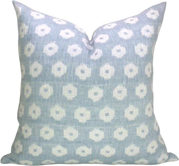 Flowershave357 Timur Weave Pillow Cover in Sky Blue Background… | Amazon (US)