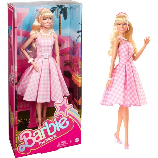 Barbie The Movie Collectible Doll, Margot Robbie as Barbie in Pink Gingham Dress | Walmart (US)