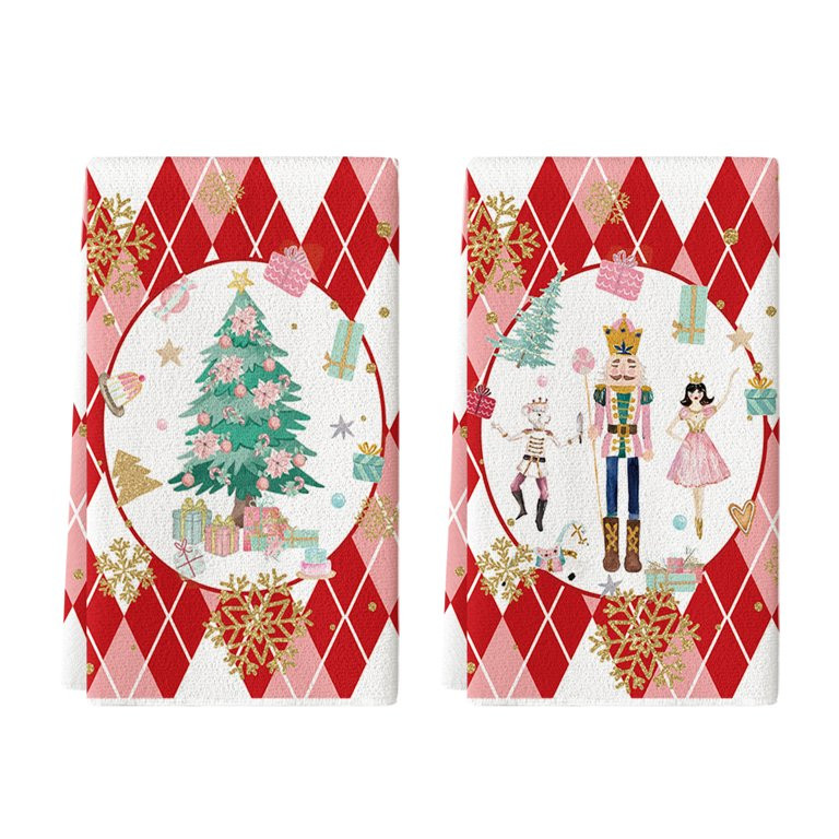 Smile Red Nutcrackers Tree Christmas Kitchen Towels Dish Towels, 18x26 Inch Seasonal Winter Xmas ... | Walmart (US)