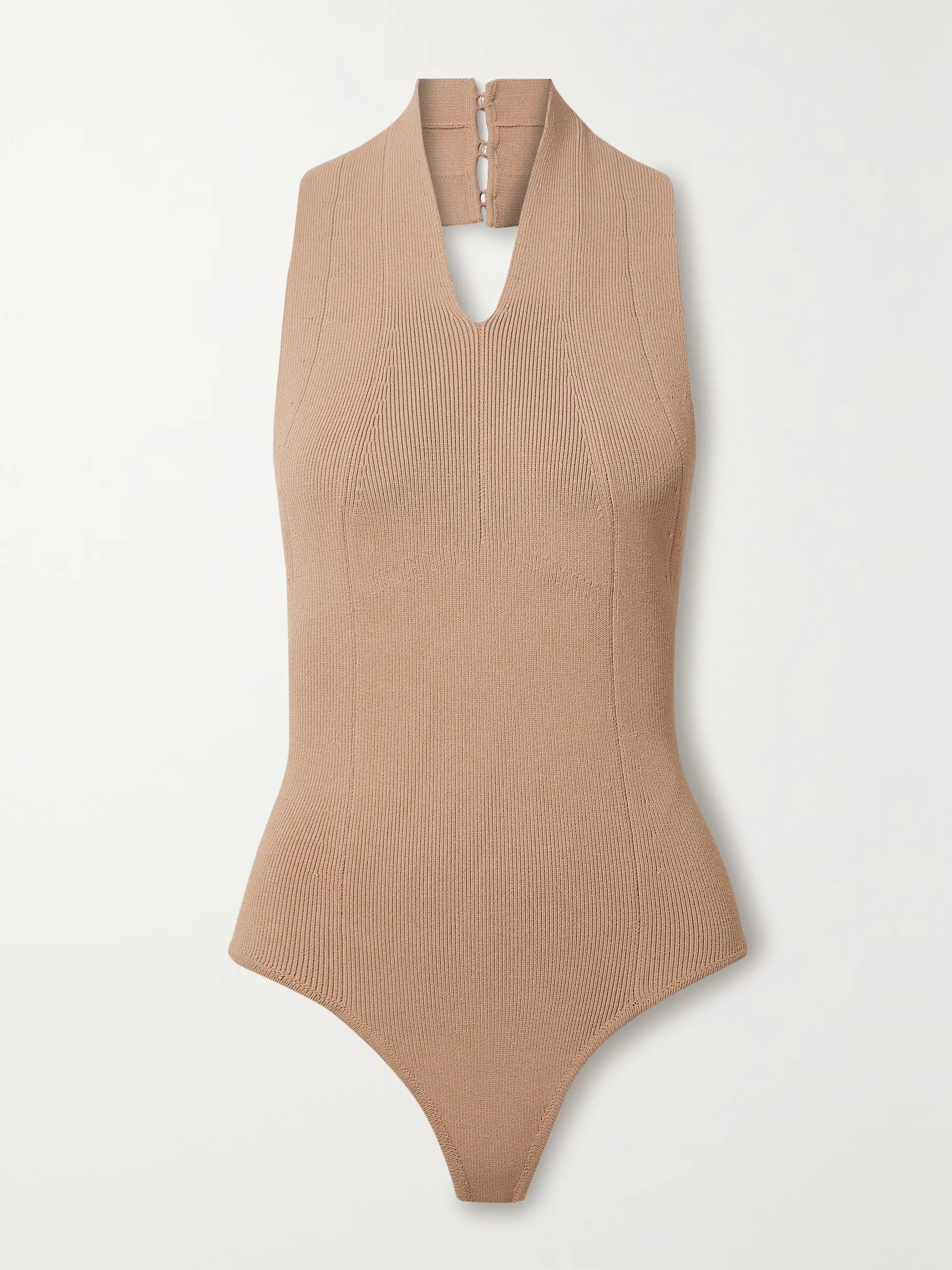 Bafi ribbed stretch-knit halterneck bodysuit | NET-A-PORTER (US)