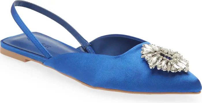 Kendall Ornament Pointed Toe Slingback Flat | Nordstrom