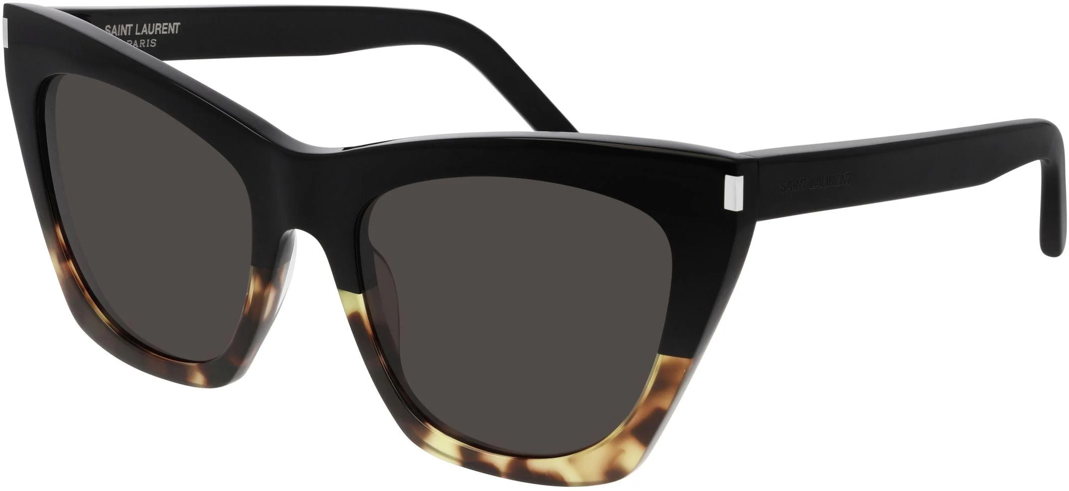 Saint Laurent New Wave SL 214 KATE Sunglasses 010 - Tortoise/Black - Black Women Cat Eye | Designer Optics