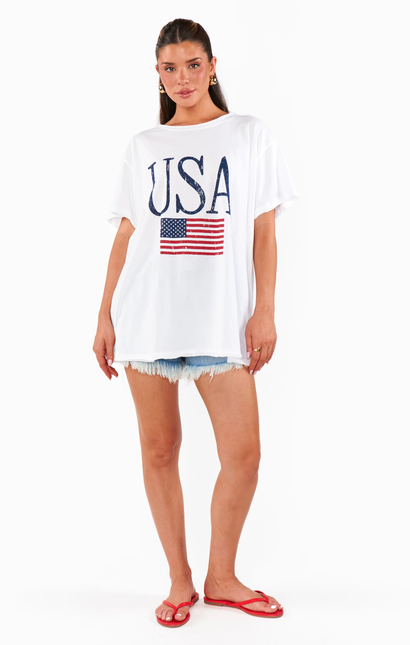 Airport Tee ~ USA Flag Graphic | Show Me Your Mumu