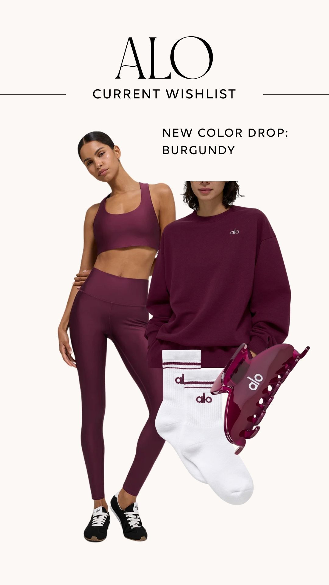 New Alo Color Drop - Burgundy! 

 