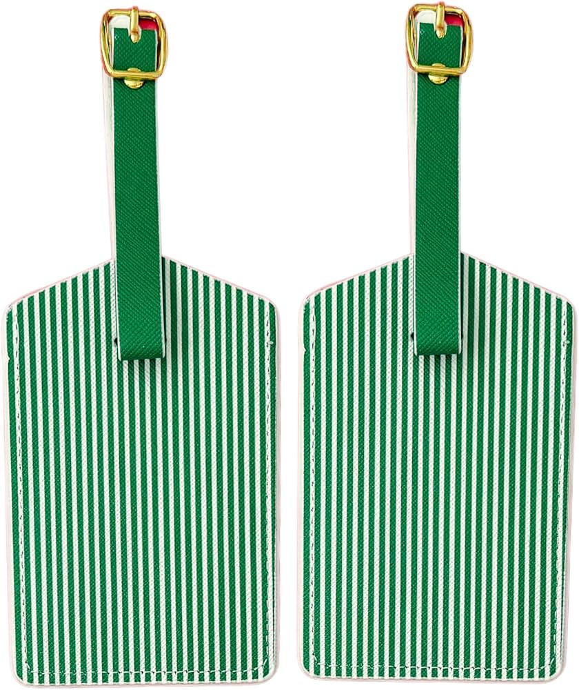 Sprinkles & Confetti 2-Pack Premium Stripe Luggage Tags – Durable, Privacy-Flap Design & Secure... | Amazon (US)