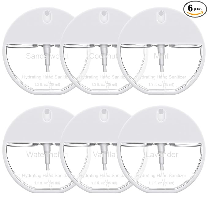 6 Pcs Hydrating Mini Hand Sanitizer Spray 1.2 Fl oz Pocket Hand Sanitizer Spray Travel Size Porta... | Amazon (US)
