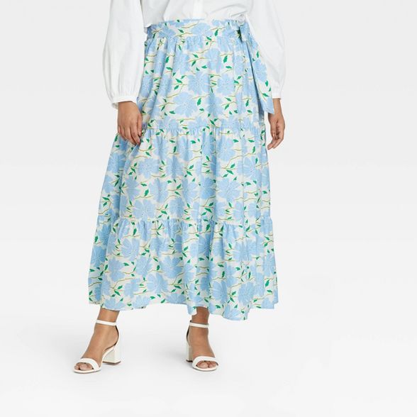 Women's Floral Print Wrap Maxi Skirt Who What Wear™ | Target