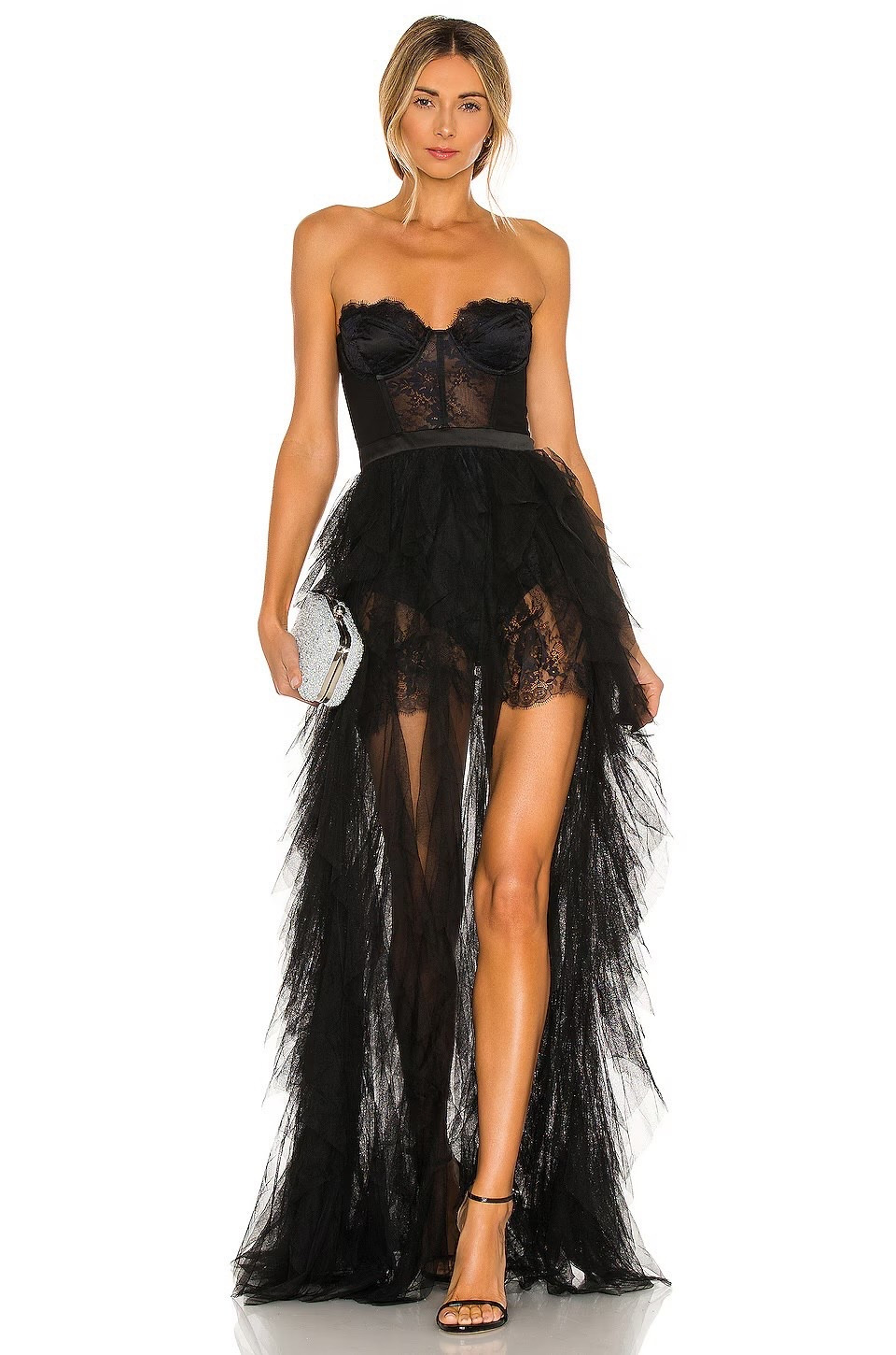 Long black dress open in the front 🌹 

#LTKStyleTip #LTKWedding #LTKParties