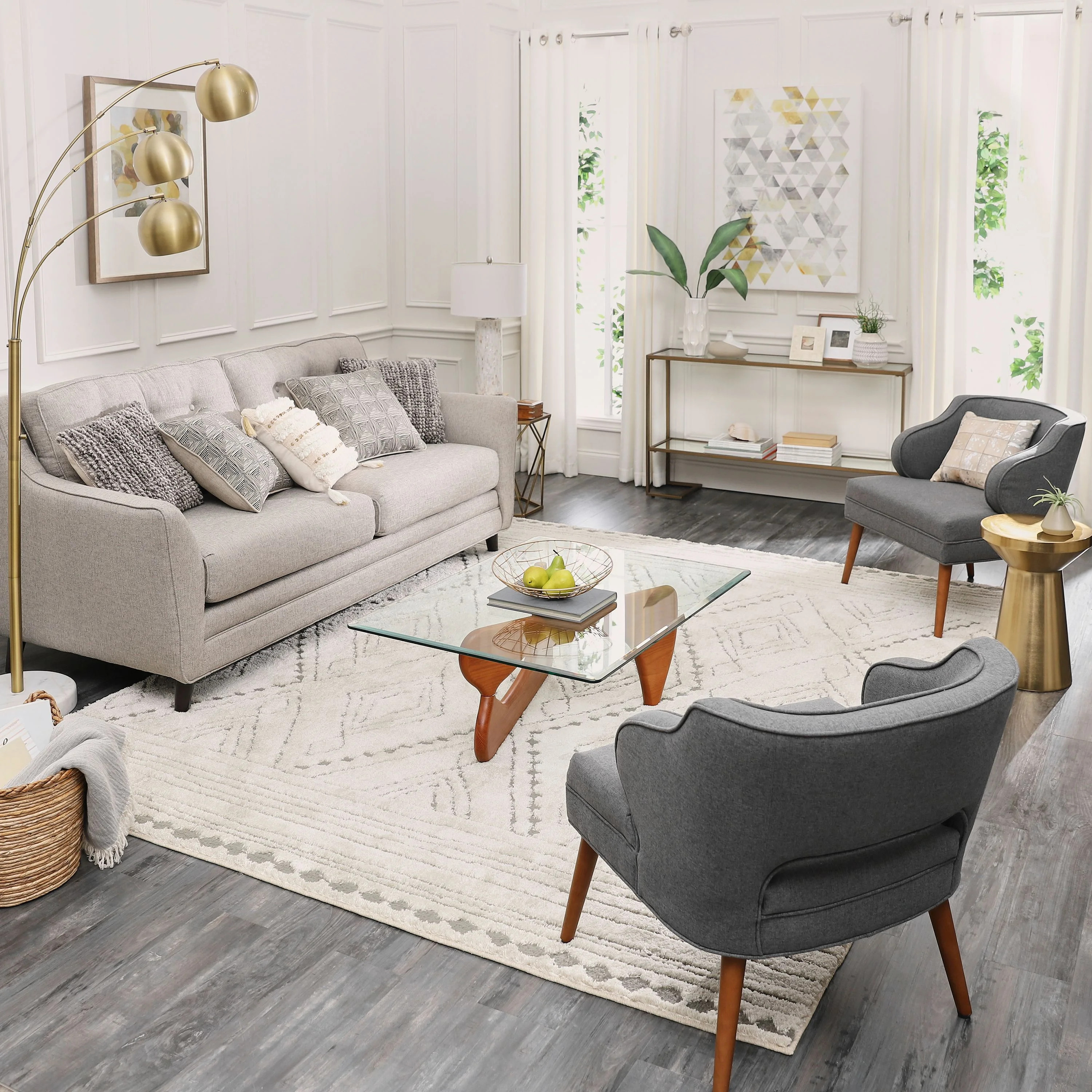 Woven Paths Nomad Vado Area Rug, 5' x 8', Cream - Walmart.com | Walmart (US)