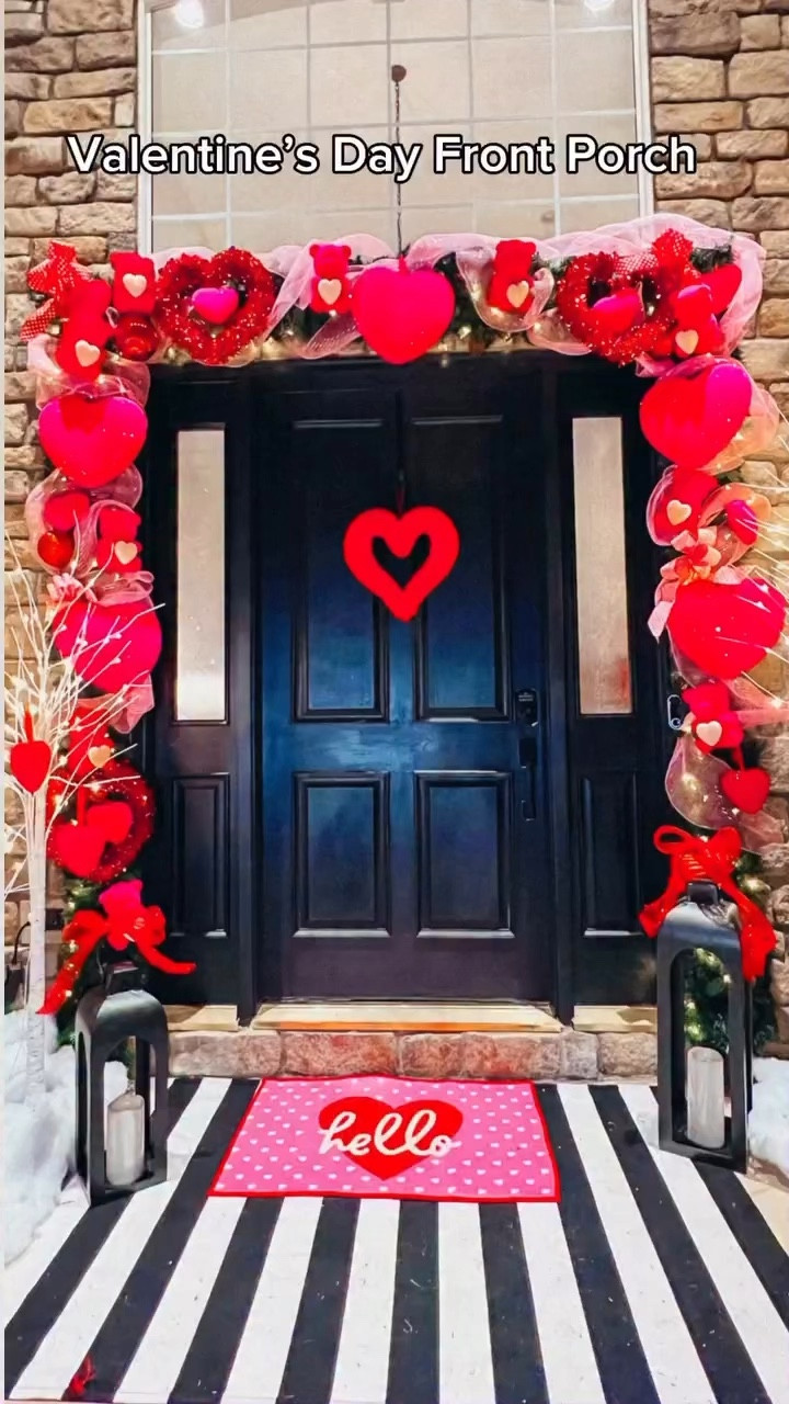 Valentine’s Day Front Porch! ❤️ I love how this turned out! So cute for Valentine’s Day! 

#LTKSeasonal #LTKWatchNow #LTKHome